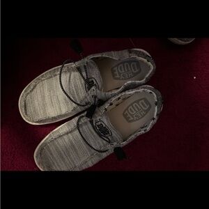 Hey Dude women’s  Light Gray Slip-On Loafers